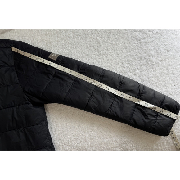 Unisex Kids 13/14 Abercrombie Black puffer quilted Jacket fleece lined hooded - Picture 7 of 10